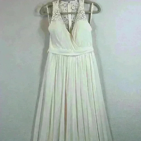 db Studio Formal / Wedding Dress Women’s Size 6 Cream Lace Chiffon - Picture 1 of 8